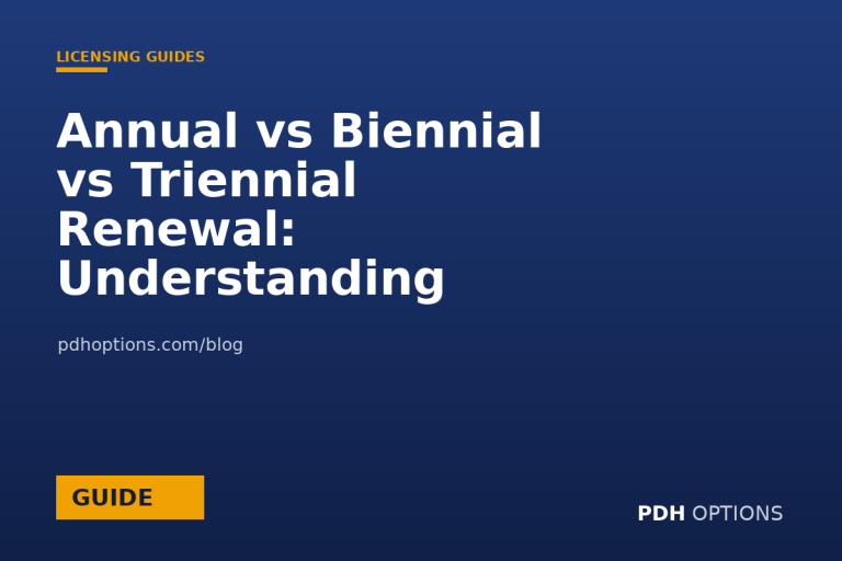 Annual vs Biennial vs Triennial Renewal: Understanding Your CE Cycle — PDH Options