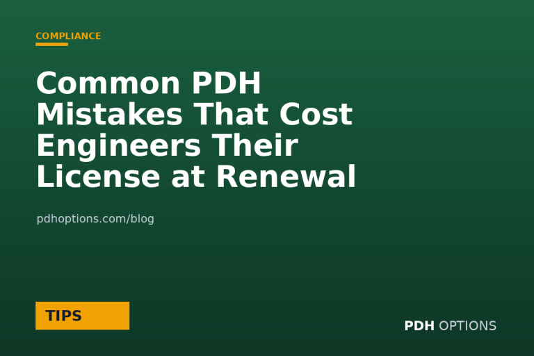 Common PDH Mistakes That Cost Engineers Their License at Renewal — PDH Options