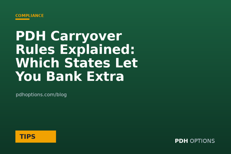PDH Carryover Rules Explained: Which States Let You Bank Extra Hours — PDH Options