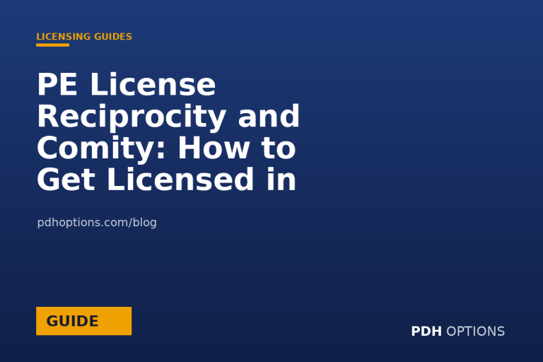 PE License Reciprocity and Comity: How to Get Licensed in Multiple States — PDH Options