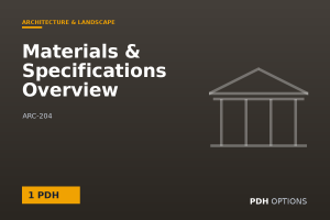 Materials & Specifications Overview — PDH Options course cover