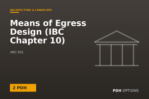 Means of Egress Design (IBC Chapter 10) — PDH Options course cover