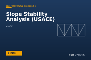 Slope Stability Analysis (USACE) — PDH Options course cover