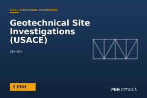 Geotechnical Site Investigations (USACE) — PDH Options course cover