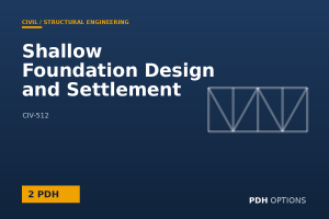 Shallow Foundation Design and Settlement — PDH Options course cover
