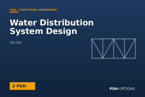 Water Distribution System Design — PDH Options course cover