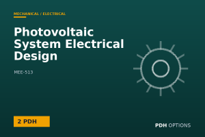 Photovoltaic System Electrical Design — PDH Options course cover