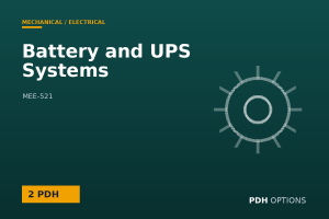 Battery and UPS Systems — PDH Options course cover