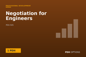 Negotiation for Engineers — PDH Options course cover