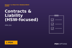 Contracts & Liability (HSW-focused) — PDH Options course cover