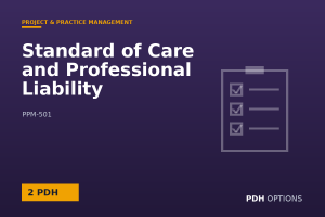Standard of Care and Professional Liability — PDH Options course cover