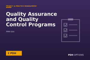 Quality Assurance and Quality Control Programs — PDH Options course cover
