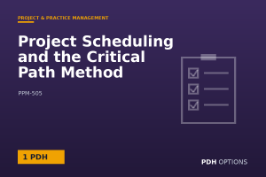 Project Scheduling and the Critical Path Method — PDH Options course cover