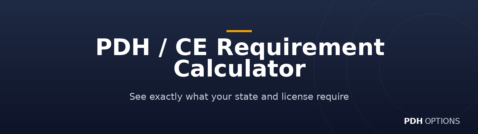 PDH / CE Requirement Calculator