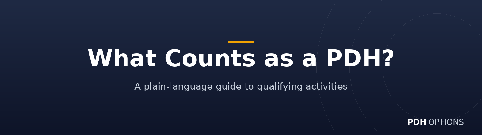 What Counts as a PDH?