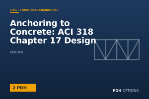 Anchoring to Concrete: ACI 318 Chapter 17 Design — PDH Options course cover