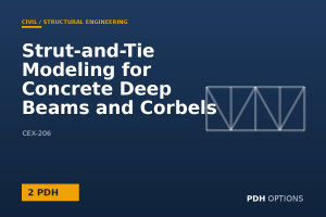 Strut-and-Tie Modeling for Concrete Deep Beams and Corbels (ACI 318) — PDH Options course cover
