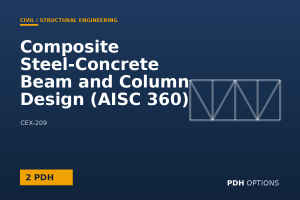 Composite Steel-Concrete Beam and Column Design (AISC 360) — PDH Options course cover