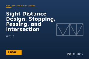 Sight Distance Design: Stopping, Passing, and Intersection (AASHTO Green Book) — PDH Options course cover
