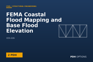FEMA Coastal Flood Mapping and Base Flood Elevation Determination — PDH Options course cover