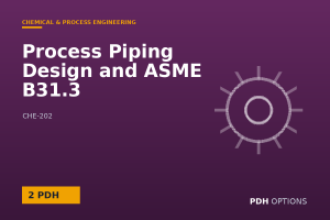Process Piping Design and ASME B31.3 — PDH Options course cover