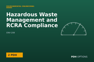 Hazardous Waste Management and RCRA Compliance — PDH Options course cover