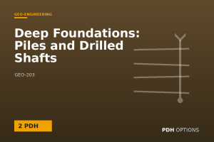 Deep Foundations: Piles and Drilled Shafts — PDH Options course cover