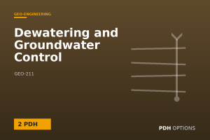 Dewatering and Groundwater Control — PDH Options course cover