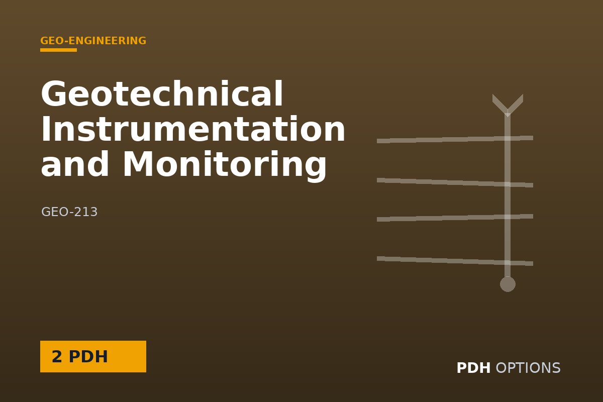 Geotechnical Instrumentation and Monitoring — PDH Options course cover