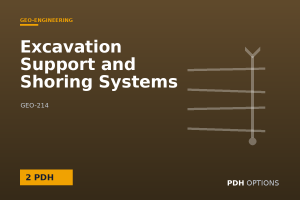 Excavation Support and Shoring Systems — PDH Options course cover