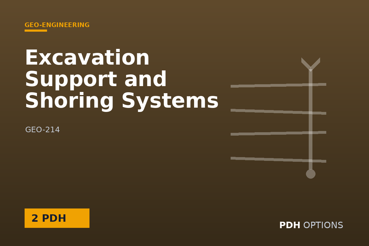 Excavation Support and Shoring Systems — PDH Options course cover