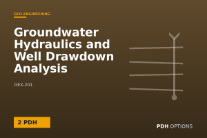 Groundwater Hydraulics and Well Drawdown Analysis — PDH Options course cover