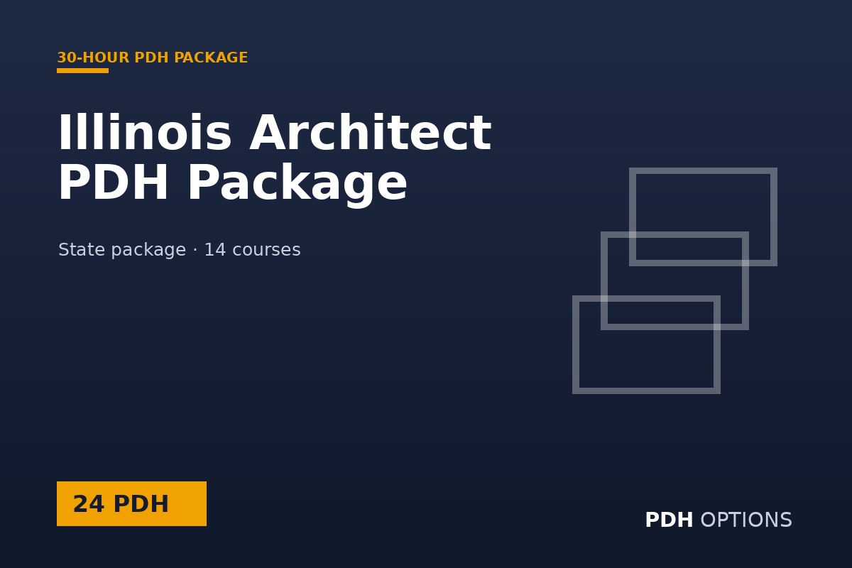 Illinois Architect PDH Package (24 PDH) — PDH Options state package cover