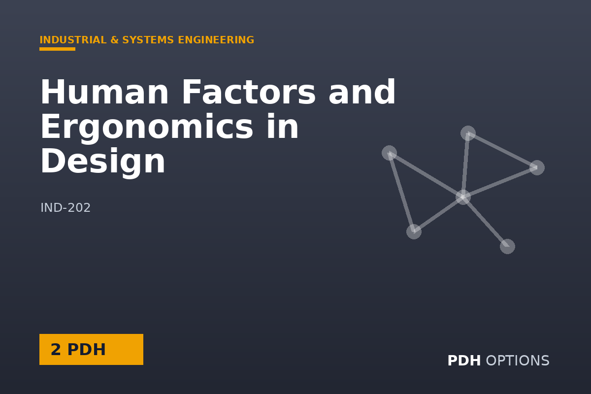 Human Factors and Ergonomics in Design — PDH Options course cover