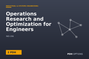 Operations Research and Optimization for Engineers — PDH Options course cover