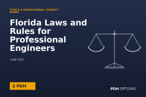 Florida Laws and Rules for Professional Engineers — PDH Options course cover
