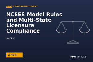 NCEES Model Rules and Multi-State Licensure Compliance — PDH Options course cover
