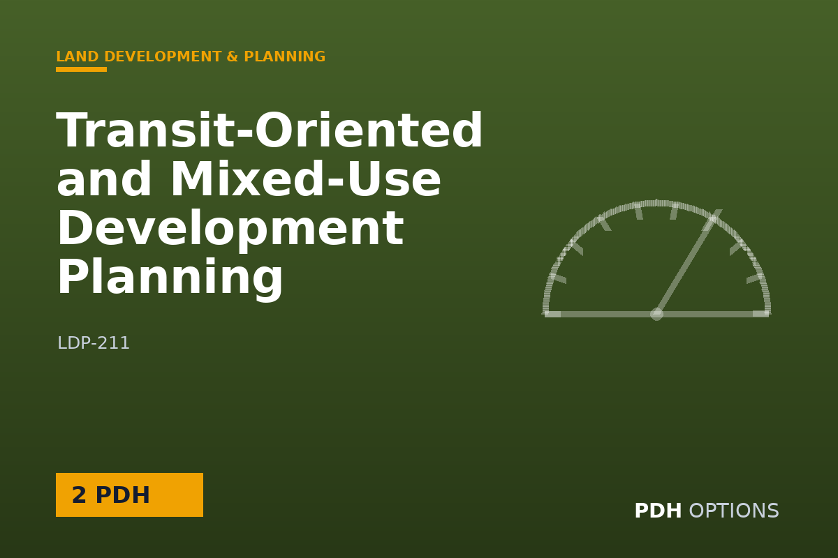 Transit-Oriented and Mixed-Use Development Planning — PDH Options course cover