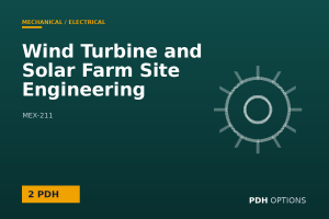 Wind Turbine and Solar Farm Site Engineering — PDH Options course cover