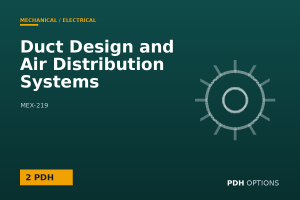 Duct Design and Air Distribution Systems — PDH Options course cover