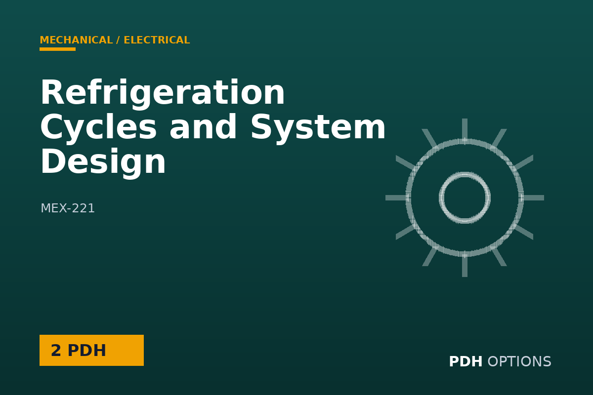 Refrigeration Cycles and System Design — PDH Options course cover