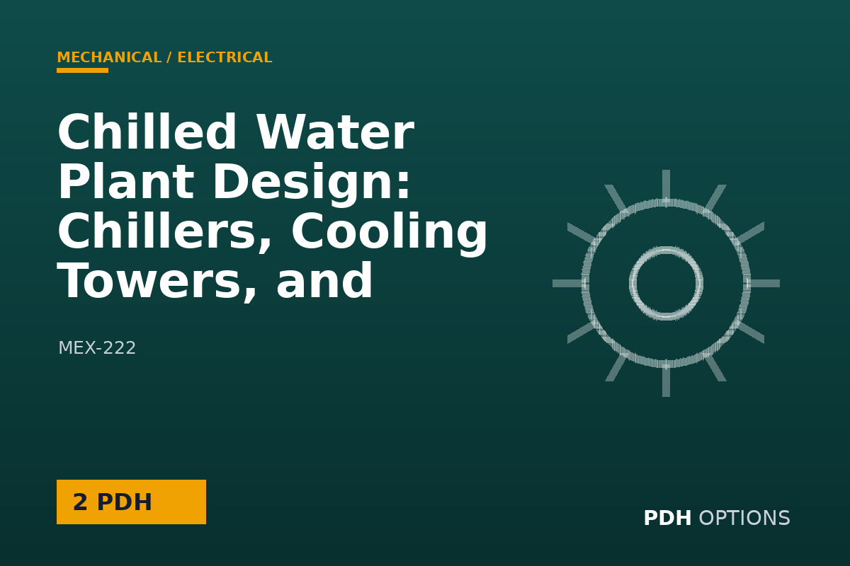 Chilled Water Plant Design: Chillers, Cooling Towers, and Pumps — PDH Options course cover