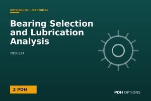 Bearing Selection and Lubrication Analysis — PDH Options course cover