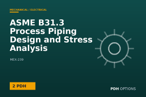 ASME B31.3 Process Piping Design and Stress Analysis — PDH Options course cover