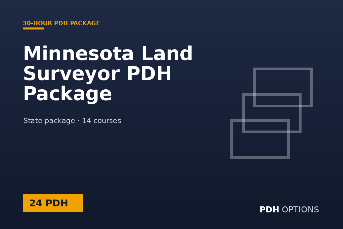 Minnesota Land Surveyor PDH Package (24 PDH) — PDH Options state package cover