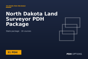 North Dakota Land Surveyor PDH Package (31 PDH) — PDH Options state package cover