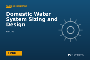 Domestic Water System Sizing and Design — PDH Options course cover