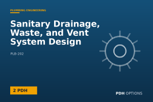 Sanitary Drainage, Waste, and Vent System Design — PDH Options course cover