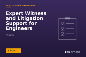 Expert Witness and Litigation Support for Engineers — PDH Options course cover