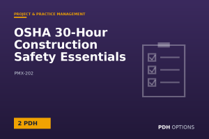 OSHA 30-Hour Construction Safety Essentials — PDH Options course cover